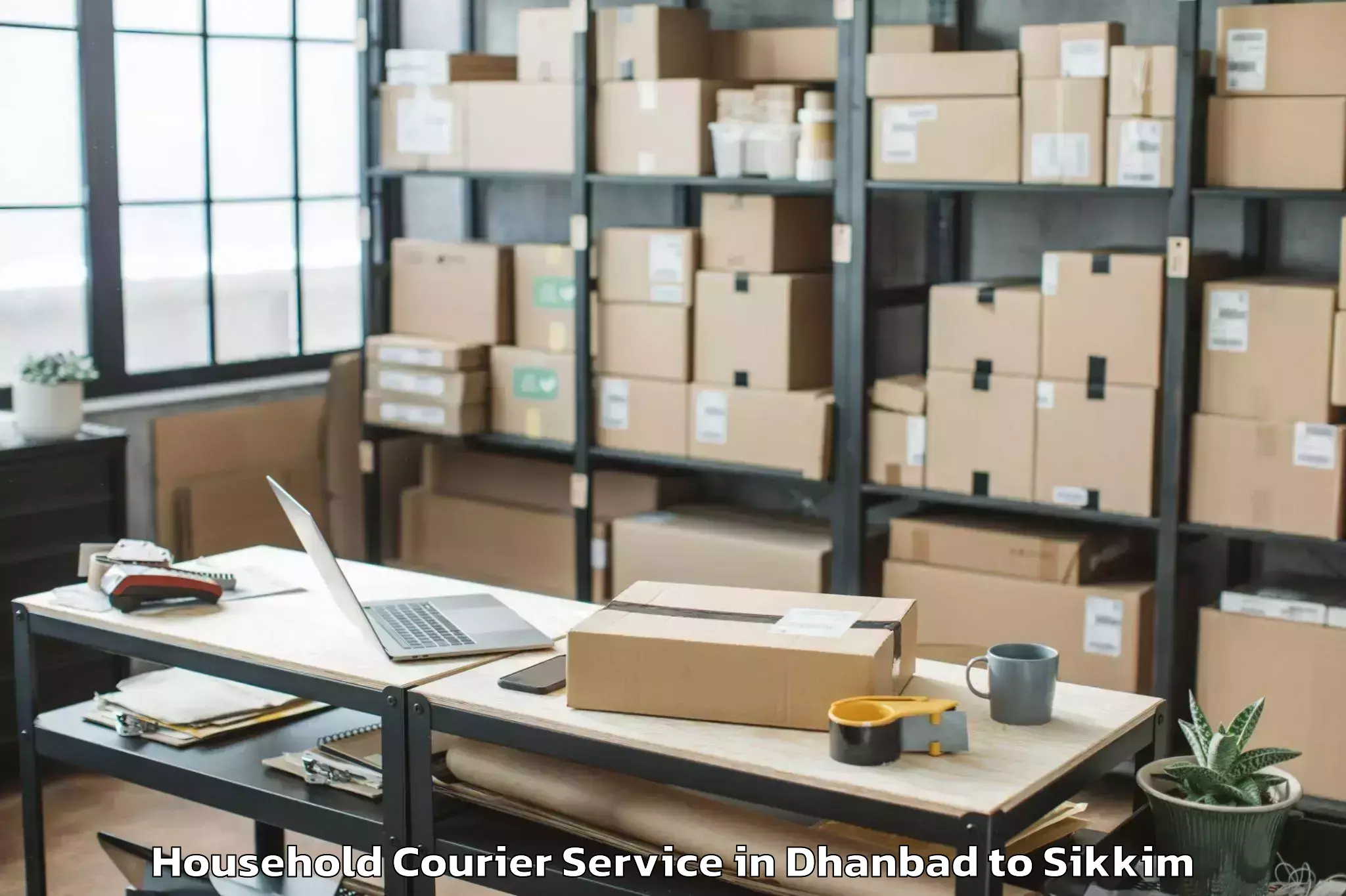 Easy Dhanbad to Soreng Household Courier Booking